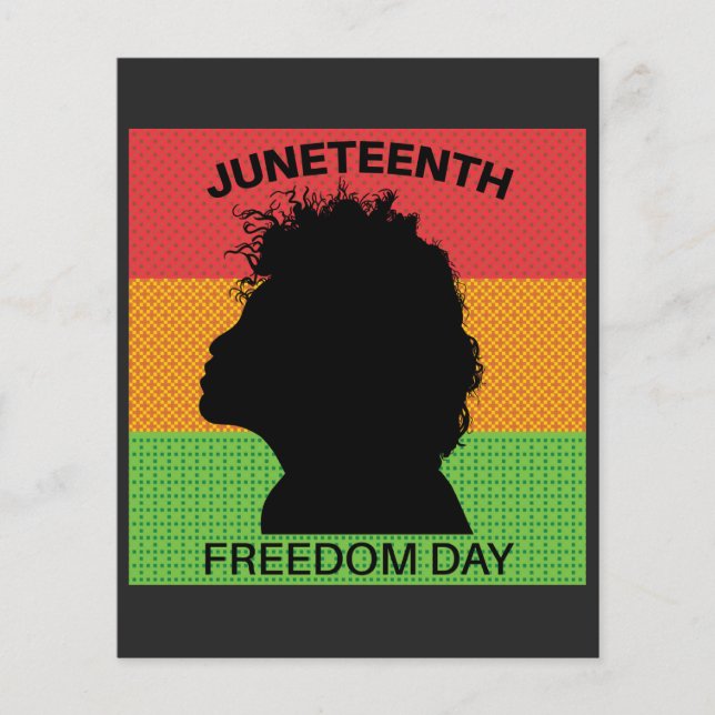Juneteenth Freiheitstag, Flaggenmuster Flyer (Vorne)