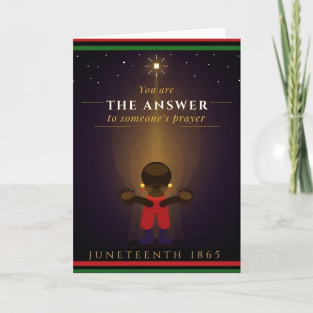 Juneteenth Grußkarte Feiertagskarte (Vorderseite)