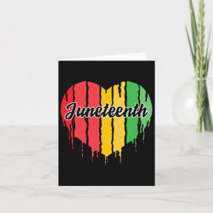 Juneteenth Heart Black History Afro American Afric Karte