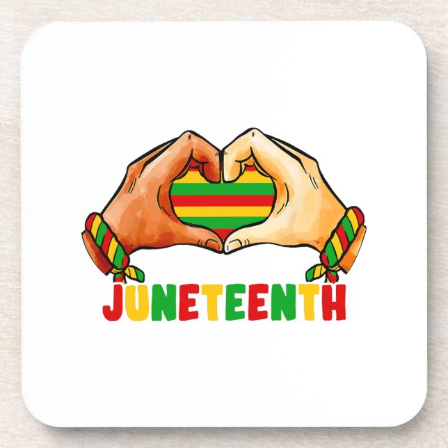 Juneteenth Heart Getränkeuntersetzer (Vorderseite)