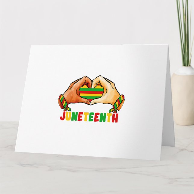 Juneteenth Heart Karte (Vorderseite)