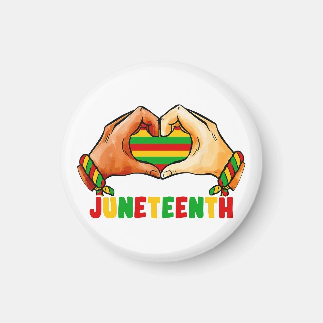 Juneteenth Heart Magnet (Vorne)