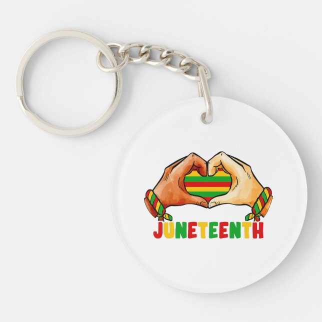 Juneteenth Heart Schlüsselanhänger (Vorderseite)