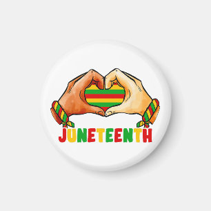 Juneteenth Herz Magnet