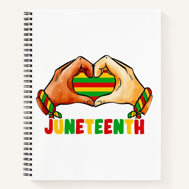 Juneteenth Herz  Notizbuch (Vorderseite)