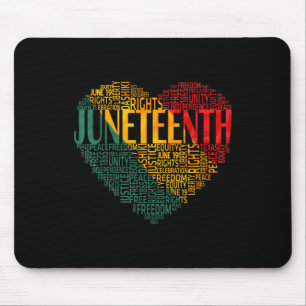 Juneteenth Herz Schwarze Geschichte Amerikanisch A Mousepad