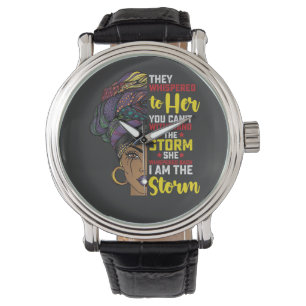 Juneteenth I bin der Sturm Melanin Black Girl Armbanduhr