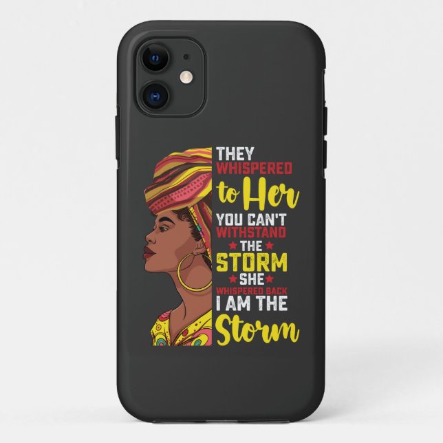 Juneteenth I bin der Sturm Melanin Black Girl Case-Mate iPhone Hülle (Rückseite)