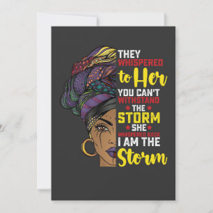 Juneteenth I bin der Sturm Melanin Black Girl Einladung