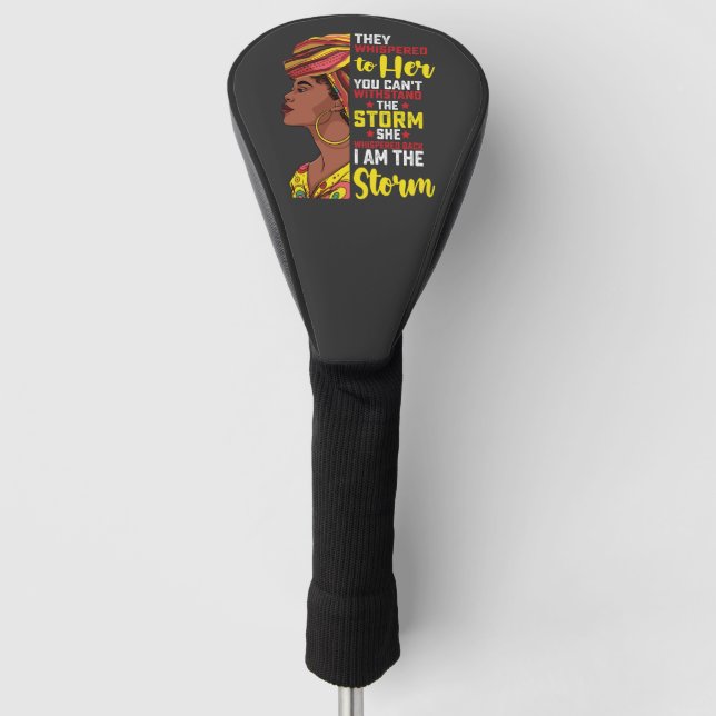 Juneteenth I bin der Sturm Melanin Black Girl Golf Headcover (Vorderseite)
