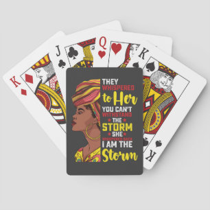 Juneteenth I bin der Sturm Melanin Black Girl Spielkarten