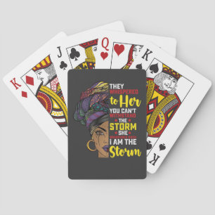 Juneteenth I bin der Sturm Melanin Black Girl Spielkarten