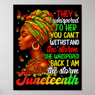 Juneteenth ich bin der schwarze Stolz Afro-Frauen Poster