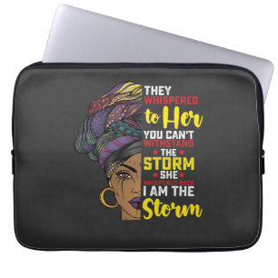 Juneteenth Ich bin der Sturm Melanin Schwarzes Mäd Laptopschutzhülle