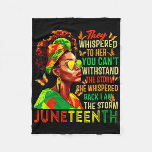 Juneteenth Ich bin der Sturm Schwarze Frauen Schwa Fleecedecke