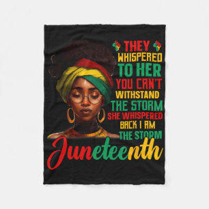 Juneteenth Ich bin der Sturm Schwarze Frauen Schwa Fleecedecke