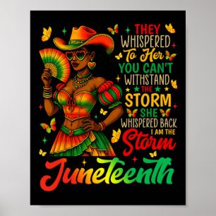 Juneteenth Ich Bin Der Sturm Schwarze Frauen Schwa Poster