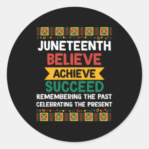 Juneteenth ist mein unabhängiger schwarzer Stolz M Runder Aufkleber