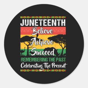 Juneteenth ist mein Unabhängigkeitstag Afrikanisch Runder Aufkleber