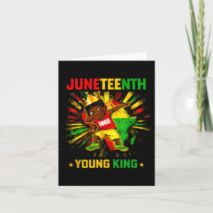 Juneteenth King 1865 feiernde schwarze Jungen Kind Karte