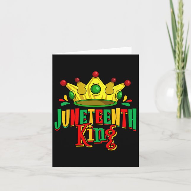Juneteenth King Men Boy Afro American June Karte (Vorderseite)