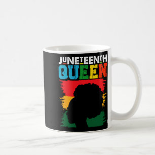 Juneteenth-Königin schwarzes Afro-Melanin-Mädchen Kaffeetasse