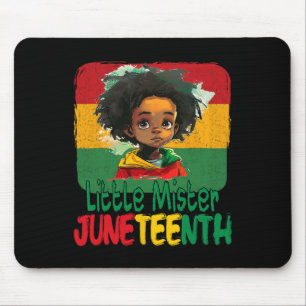 Juneteenth Little Mister Kids Black Boy Kleinkind Mousepad