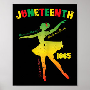 Juneteenth Llerina Schwarze Schöne Llet Mädchen Ki Poster