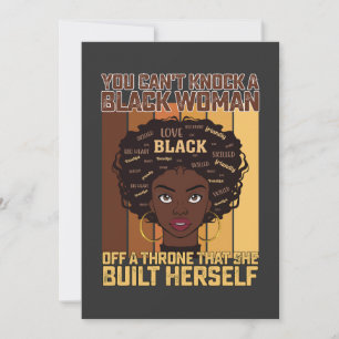 Juneteenth Melanin kann keine schwarze Frau klopfe Einladung