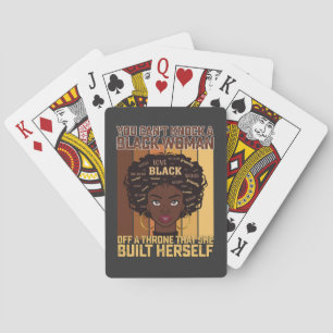 Juneteenth Melanin kann keine schwarze Frau klopfe Spielkarten