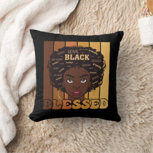 Juneteenth Melanin Schwarzes Afroamerikanisches Mä Kissen