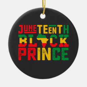 Juneteenth Prinz feiert schwarze Freiheit Keramik Ornament