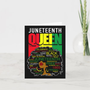 Juneteenth Queen Afro Melanin Black Girl Magic Wom Karte
