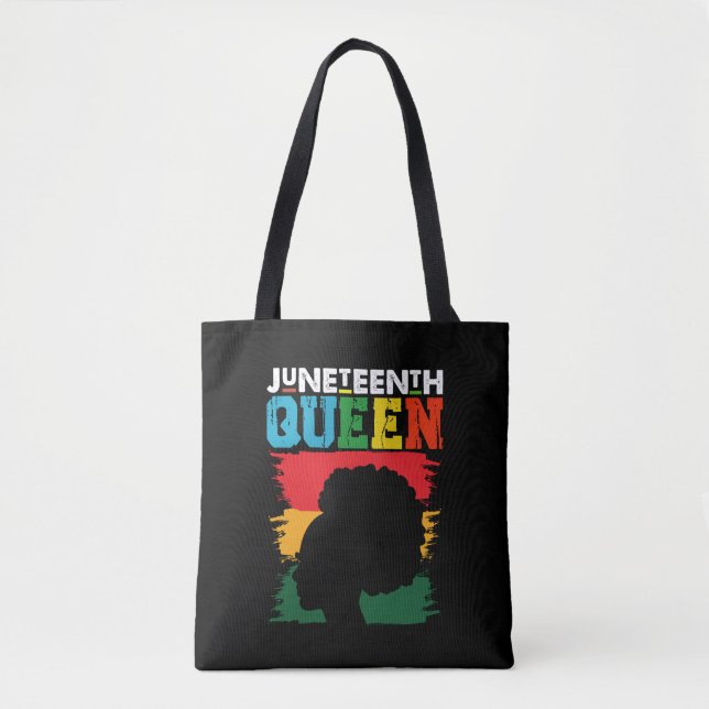 Juneteenth Queen Black Afro Melanin Girl Tasche (Vorderseite)