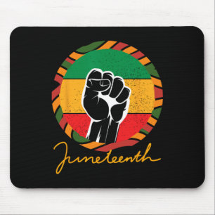 Juneteenth Rastafari American Black Fist C Mousepad