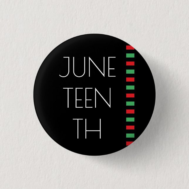 Juneteenth Red Black Green Freedom Celebration But Button (Vorderseite)