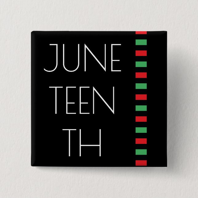 Juneteenth Red Black Green Freedom Celebration Button (Vorderseite)