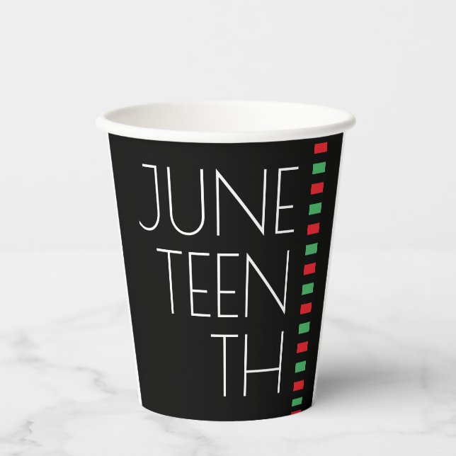 Juneteenth Red Black Green Holiday Pappbecher (Vorderseite)