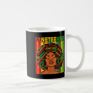 Juneteenth Retro Melanin Königin Afroamerikanerin Kaffeetasse