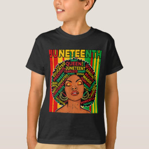 Juneteenth Retro Melanin Königin Afroamerikanerin T-Shirt