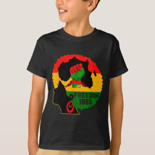 Juneteenth Schwarz-Weiß-Geschichte Feier Freiheit T-Shirt