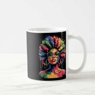 Juneteenth Schwarze Frau Königin Afro Afrikanerin Kaffeetasse