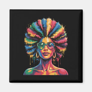 Juneteenth Schwarze Frau Königin Afro Afrikanisch  Magnet
