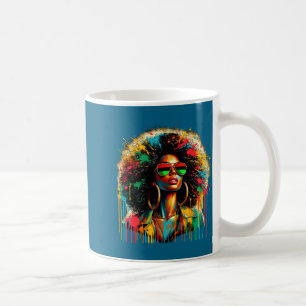 Juneteenth schwarze Frauen Königin Afro Afrikaneri Kaffeetasse