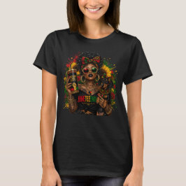 Juneteenth Schwarze Frauen und Dachshund Wiener Hu T-Shirt