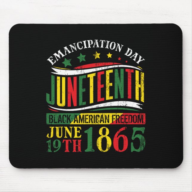 Juneteenth Schwarze Geschichte feiert schwarze Fre Mousepad (Vorne)