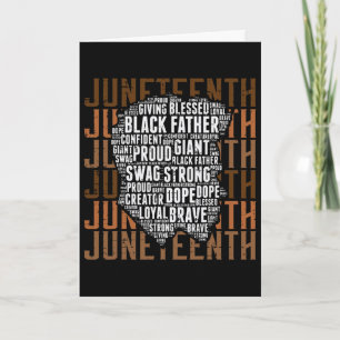 Juneteenth Schwarzer Vater Afrikanischer Freiheits Karte