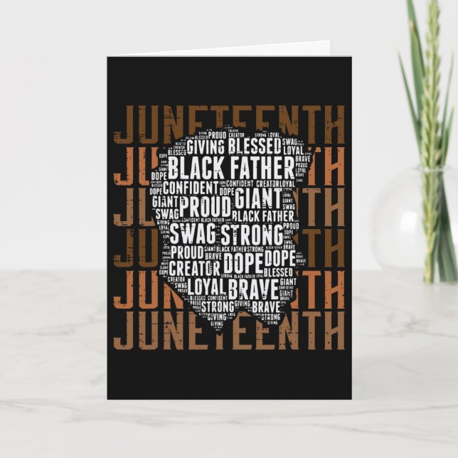 Juneteenth Schwarzer Vater Afrikanischer Freiheits Karte (Vorderseite)