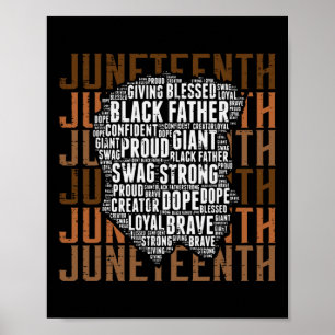 Juneteenth Schwarzer Vater Afrikanischer Freiheits Poster