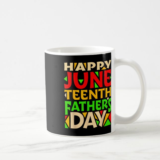 Juneteenth Schwarzer Vater's Day Happy Holiday Cel Kaffeetasse (Rechts)